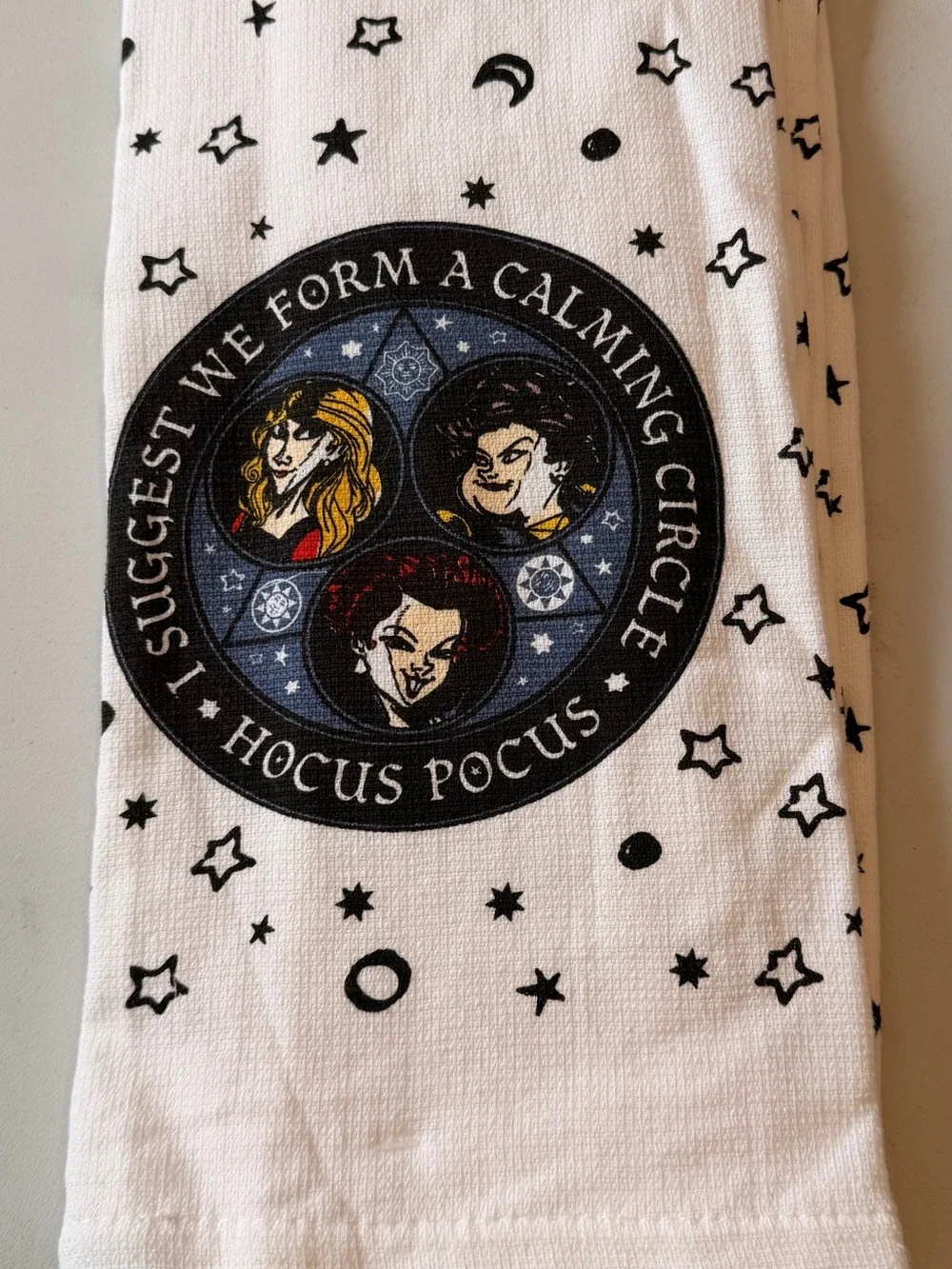 Disney Hocus Pocus Kitchen Towels Set of 2 Sanderson Sisters Calming Circle
